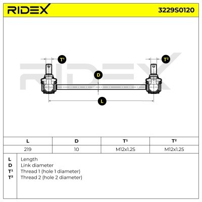 Łącznik Stabilizatora RIDEX 3229S0120 3229S0120 - foto 6