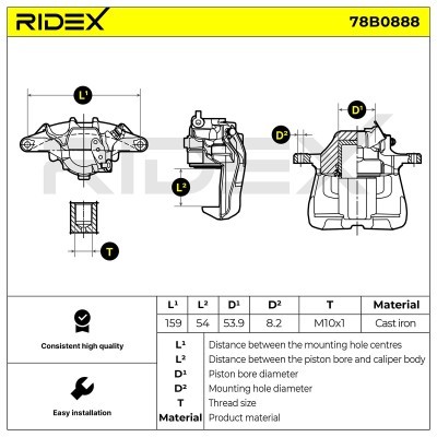 Zacisk Hamulcowy RIDEX 78B0888 78B0888 - foto 6