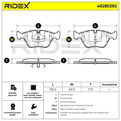 Klocki hamulcowe RIDEX 402B1292 402B1292 - foto 7