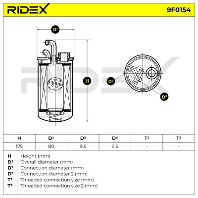 Filtr Paliwa RIDEX 9F0154 9F0154 - foto 5