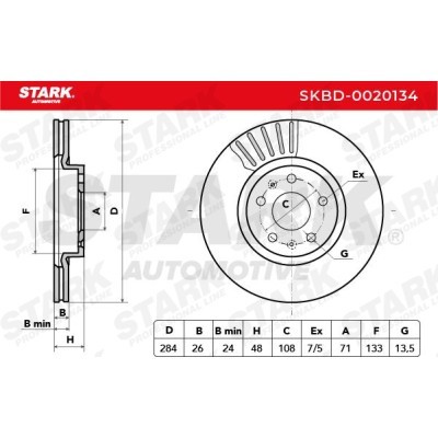 Tarcza hamulcowa Stark SKBD-0020134 SKBD-0020134 - foto 5