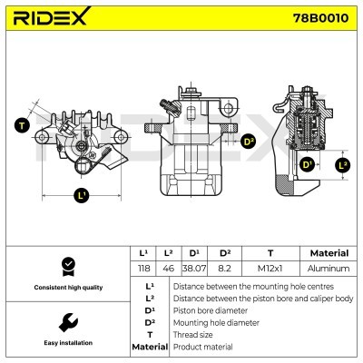 Zacisk Hamulcowy RIDEX 78B0010 78B0010 - foto 4