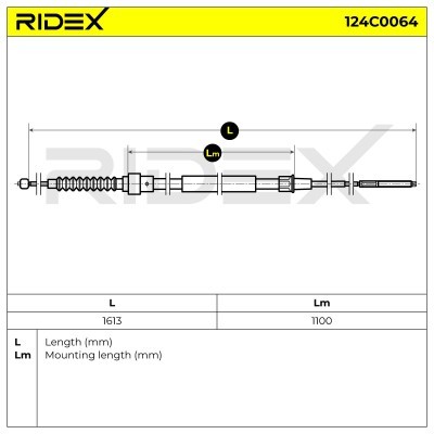 Linka Hamulca Ręcznego RIDEX 124C0064 124C0064 - foto 6