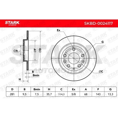 Tarcza hamulcowa Stark SKBD-0024117 SKBD-0024117 - foto 7