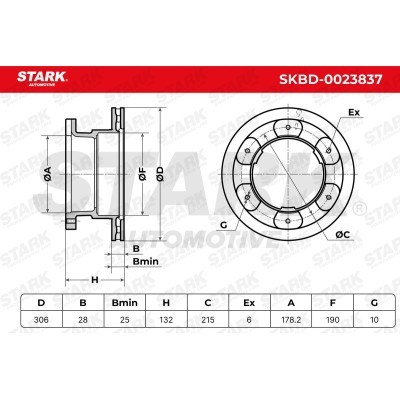 Tarcza hamulcowa Stark SKBD-0023837 SKBD-0023837 - foto 7