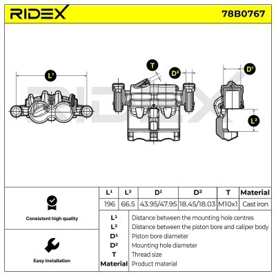 Zacisk Hamulcowy RIDEX 78B0767 78B0767 - foto 6