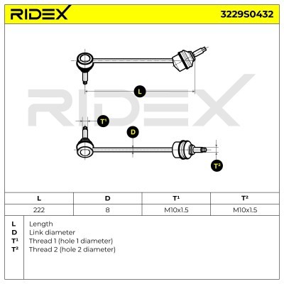 Łącznik Stabilizatora RIDEX 3229S0432 3229S0432 - foto 5