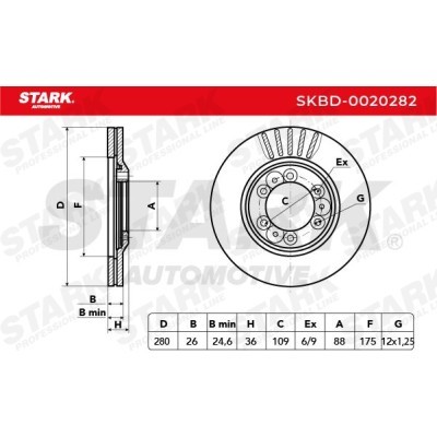 Tarcza hamulcowa Stark SKBD-0020282 SKBD-0020282 - foto 5