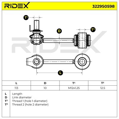 Łącznik Stabilizatora RIDEX 3229S0598 3229S0598 - foto 6