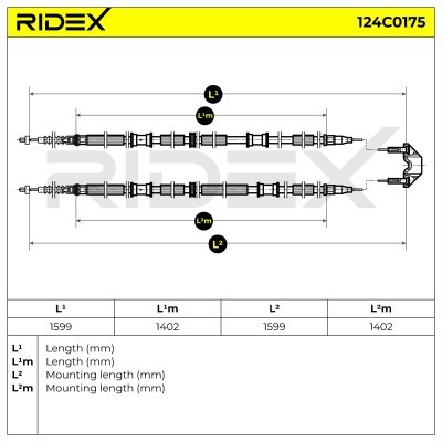 Linka Hamulca Ręcznego RIDEX 124C0175 124C0175 - foto 6