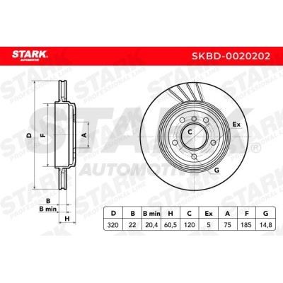 Tarcza hamulcowa Stark SKBD-0020202 SKBD-0020202 - foto 7
