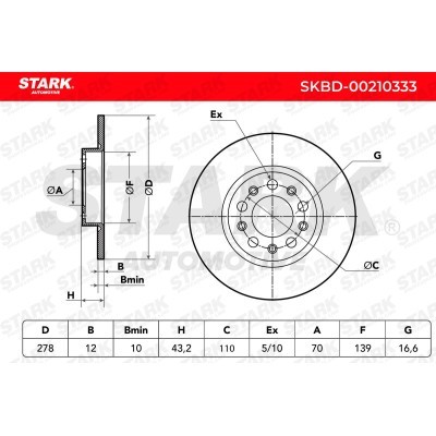 Tarcza hamulcowa Stark SKBD-00210333 SKBD-00210333 - foto 6