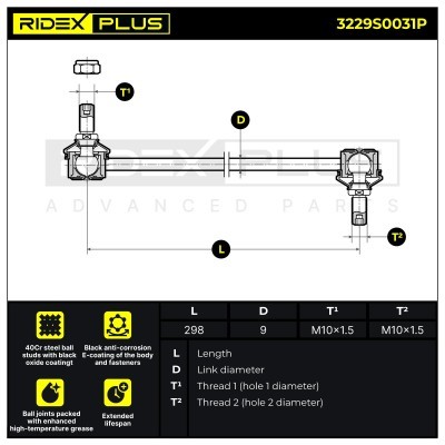 Łącznik Stabilizatora RIDEX 3229S0031P 3229S0031P - foto 8