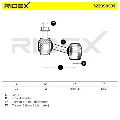 Łącznik Stabilizatora RIDEX 3229S0597 3229S0597 - foto 5