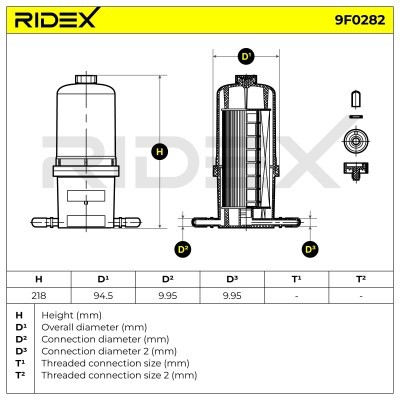 Filtr Paliwa RIDEX 9F0282 9F0282 - foto 5