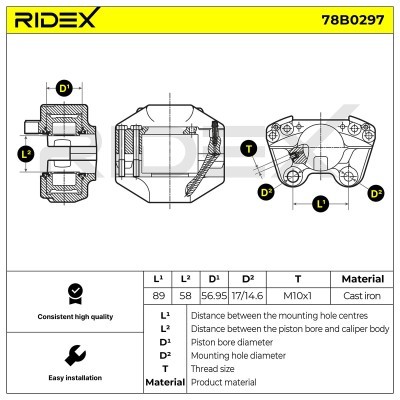 Zacisk Hamulcowy RIDEX 78B0297 78B0297 - foto 6