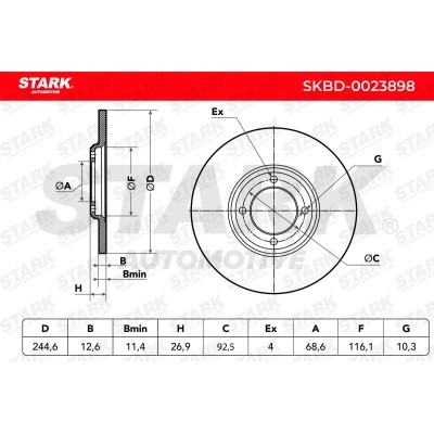 Tarcza hamulcowa Stark SKBD-0023898 SKBD-0023898 - foto 6