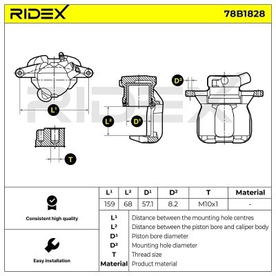 Zacisk Hamulcowy RIDEX 78B1828 78B1828 - foto 5