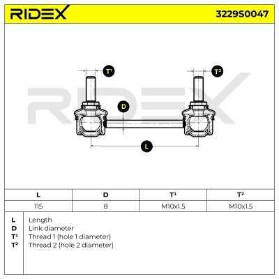 Łącznik Stabilizatora RIDEX 3229S0047 3229S0047 - foto 7