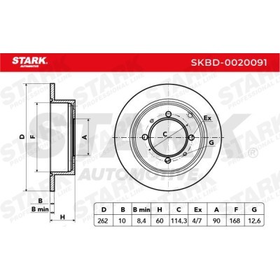 Tarcza hamulcowa Stark SKBD-0020091 SKBD-0020091 - foto 5