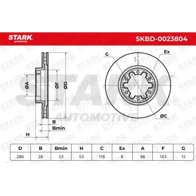 Tarcza hamulcowa Stark SKBD-0023804 SKBD-0023804 - foto 6