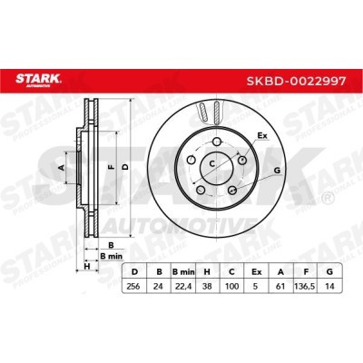 Tarcza hamulcowa Stark SKBD-0022997 SKBD-0022997 - foto 3