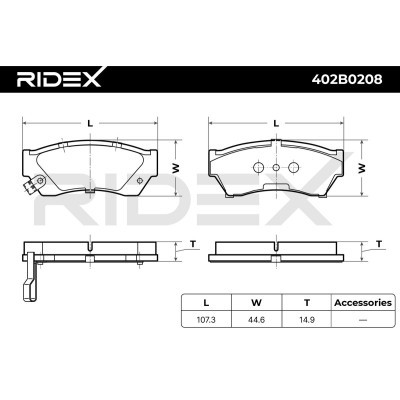 Klocki hamulcowe RIDEX 402B0208 402B0208 - foto 8