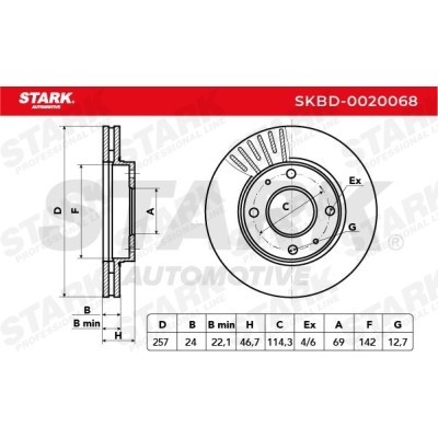 Tarcza hamulcowa Stark SKBD-0020068 SKBD-0020068 - foto 5