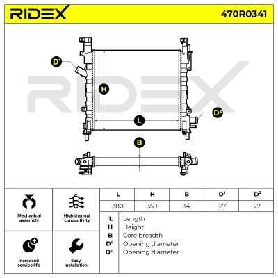 Chłodnica RIDEX 470R0341 470R0341 - foto 5