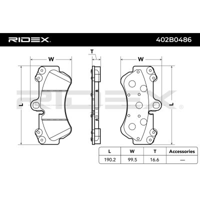 Klocki hamulcowe RIDEX 402B0486 402B0486 - foto 4