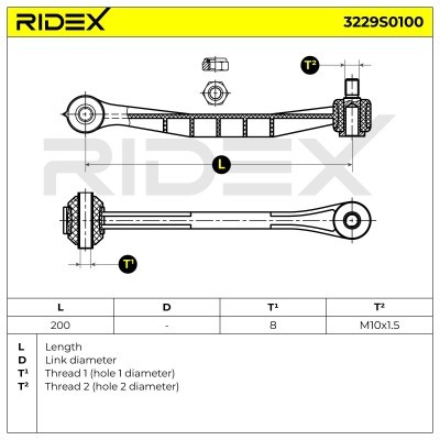 Łącznik Stabilizatora RIDEX 3229S0100 3229S0100 - foto 6