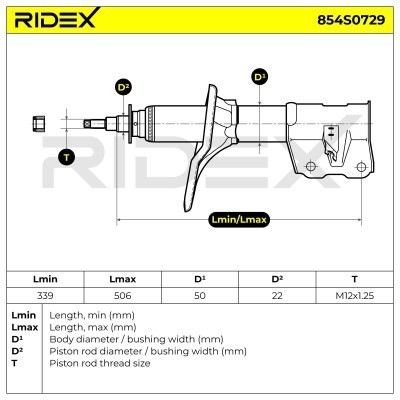 Amortyzator RIDEX 854S0729 854S0729 - foto 9