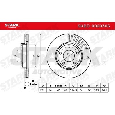 Tarcza hamulcowa Stark SKBD-0020305 SKBD-0020305 - foto 8