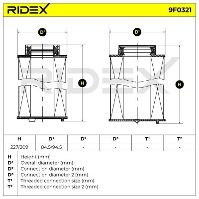 Filtr Paliwa RIDEX 9F0321 9F0321 - foto 5
