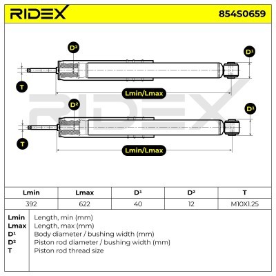 Amortyzator RIDEX 854S0659 854S0659 - foto 3