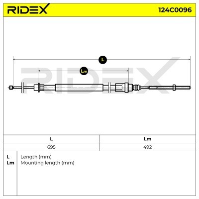 Linka Hamulca Ręcznego RIDEX 124C0096 124C0096 - foto 6