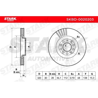 Tarcza hamulcowa Stark SKBD-0020203 SKBD-0020203 - foto 5