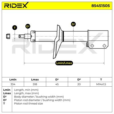 Amortyzator RIDEX 854S1505 854S1505 - foto 6