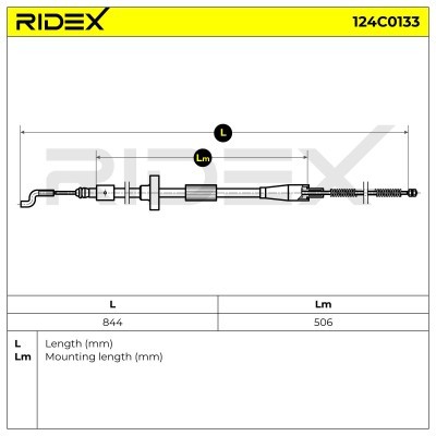 Linka Hamulca Ręcznego RIDEX 124C0133 124C0133 - foto 6