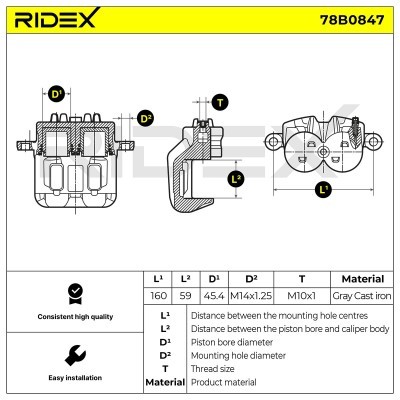 Zacisk Hamulcowy RIDEX 78B0847 78B0847 - foto 7