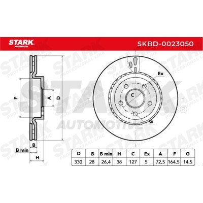 Tarcza hamulcowa Stark SKBD-0023050 SKBD-0023050 - foto 4