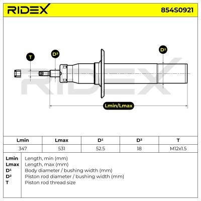 Amortyzator RIDEX 854S0921 854S0921 - foto 5