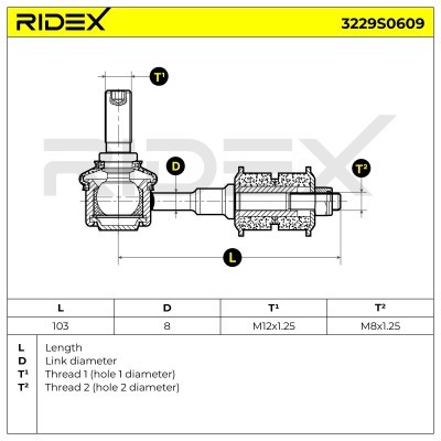 Łącznik Stabilizatora RIDEX 3229S0609 3229S0609 - foto 5