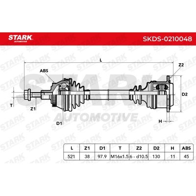Półoś Napędowa Stark SKDS-0210048 SKDS-0210048 - foto 9