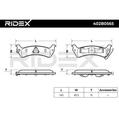 Klocki hamulcowe RIDEX 402B0565 402B0565 - foto 8