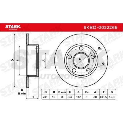 Tarcza hamulcowa Stark SKBD-0022266 SKBD-0022266 - foto 7
