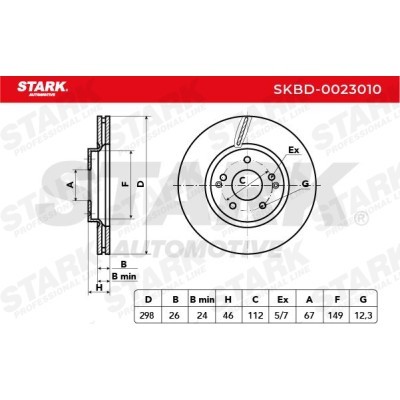 Tarcza hamulcowa Stark SKBD-0023010 SKBD-0023010 - foto 3