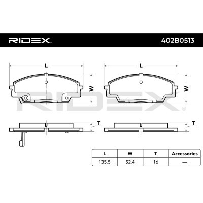 Klocki hamulcowe RIDEX 402B0513 402B0513 - foto 8