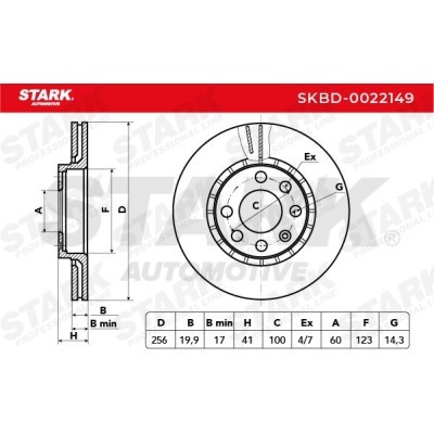 Tarcza hamulcowa Stark SKBD-0022149 SKBD-0022149 - foto 3