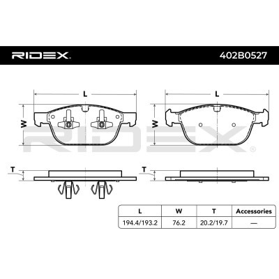 Klocki hamulcowe RIDEX 402B0527 402B0527 - foto 3